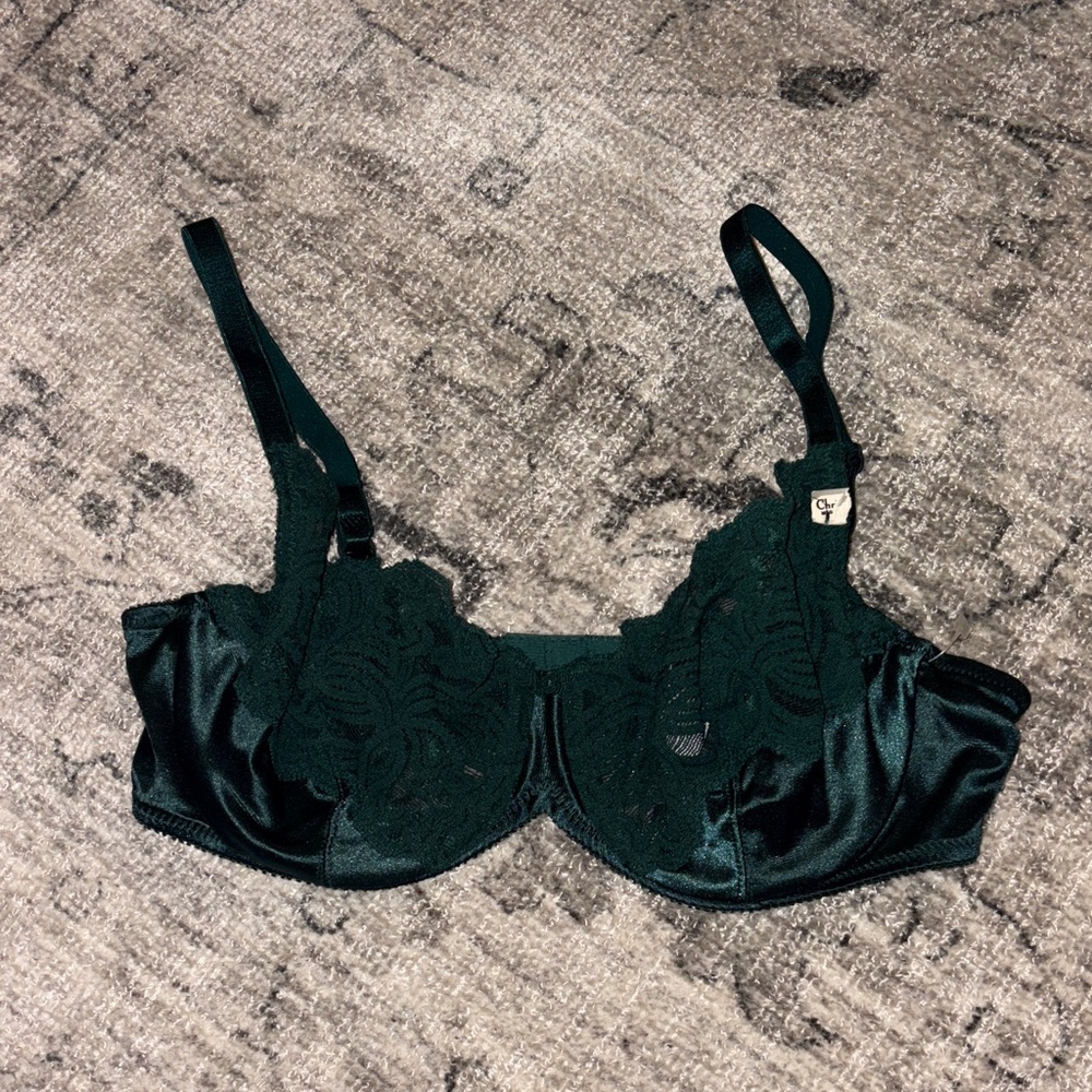 Dior Deep Green Lace Bra